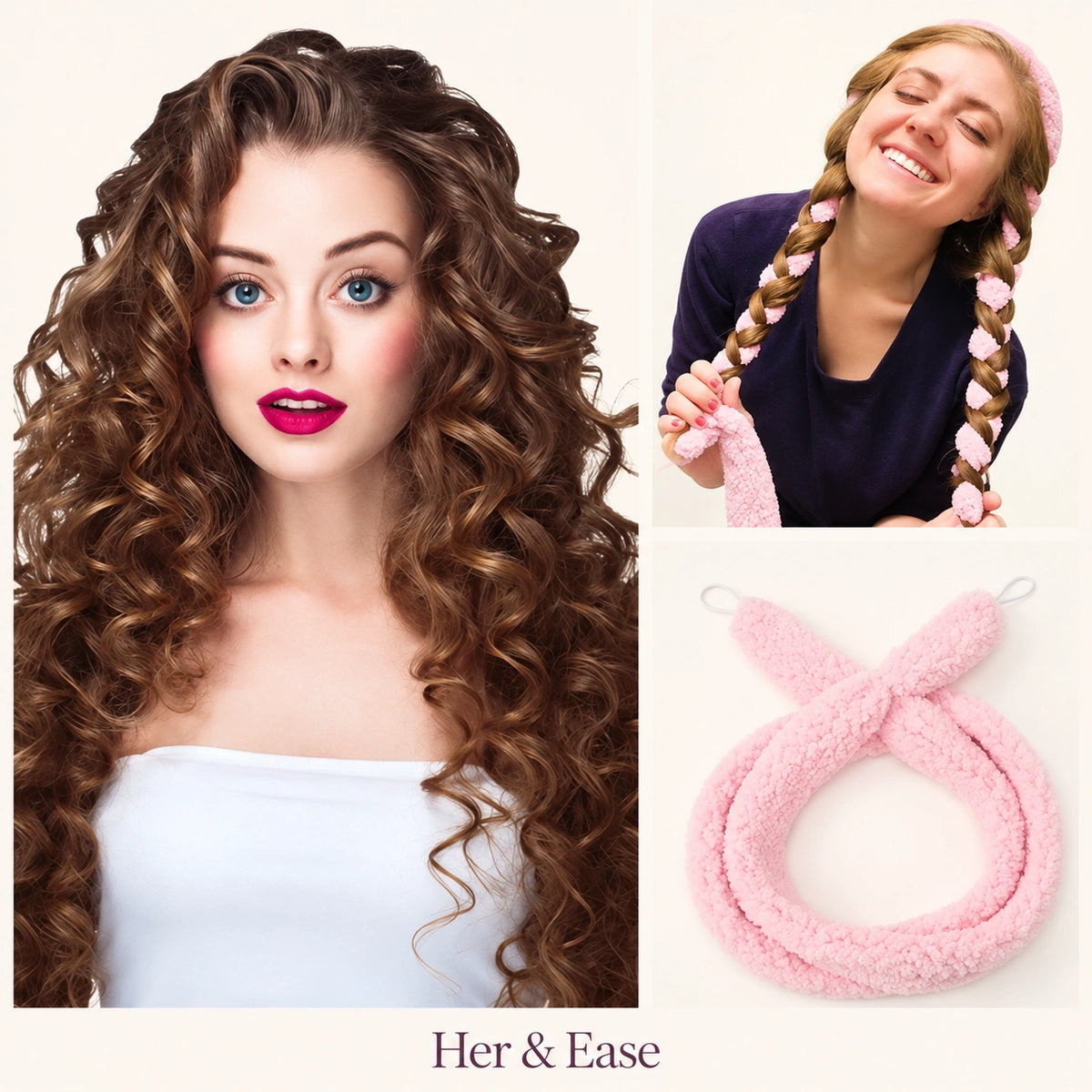 Soft Waves — Satin Heatless Curling Set — product view 3