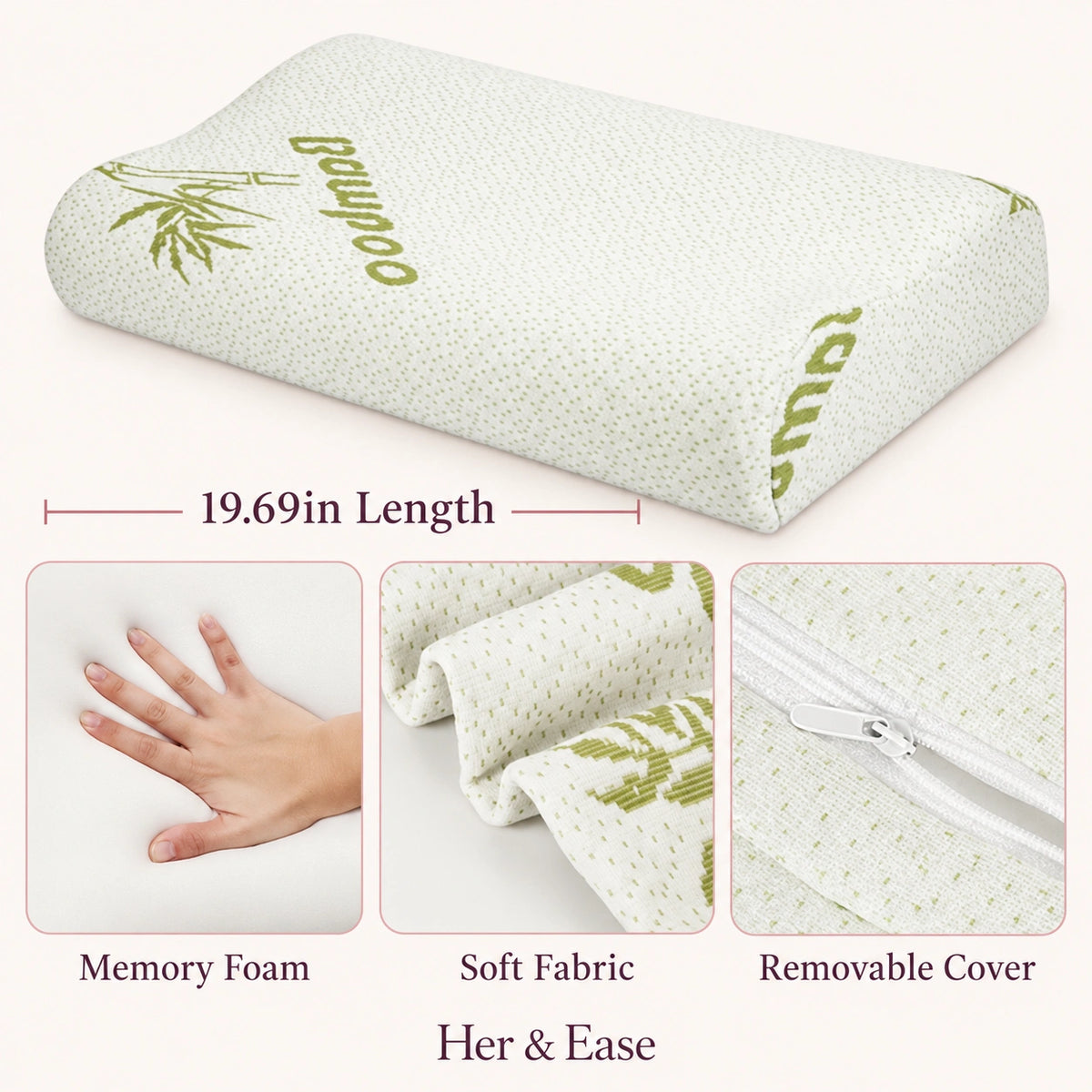 Contour Rest contoured memory foam pillow — product details