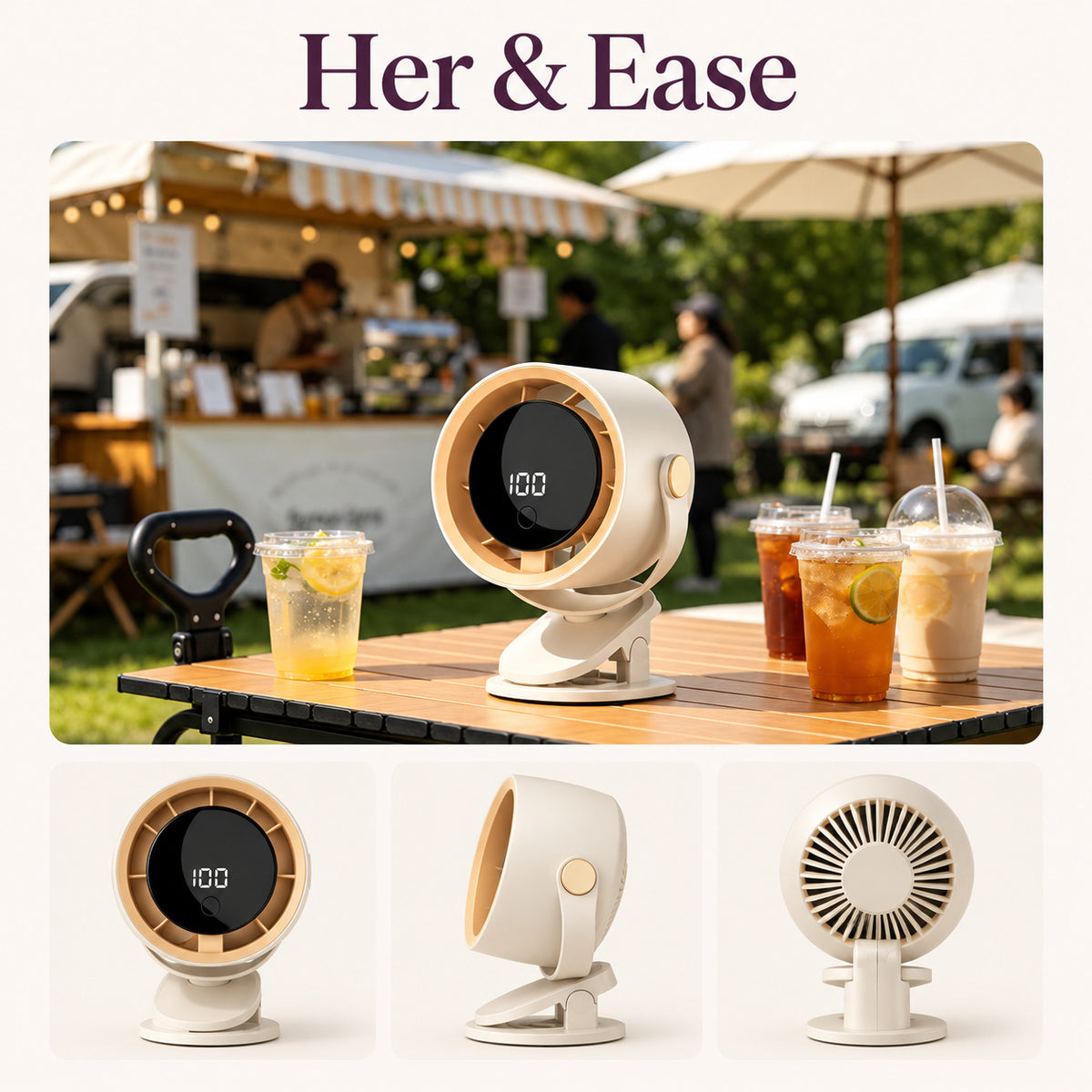 Little Breeze — Rechargeable Clip-On Fan — product view 5
