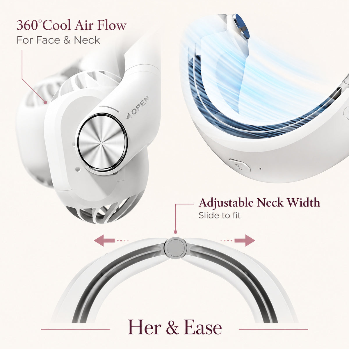 Everyday Breeze — Rechargeable Neck Fan — product view 4