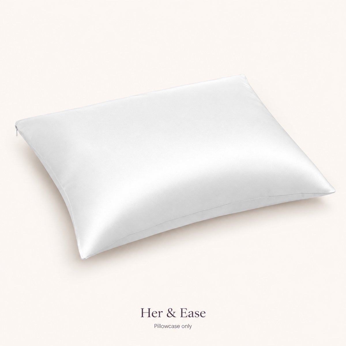 Silken Rest white mulberry silk pillowcase, standard 26 by 20 inches