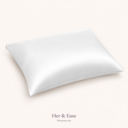 Night Ritual set: Silken Rest white mulberry silk pillowcase